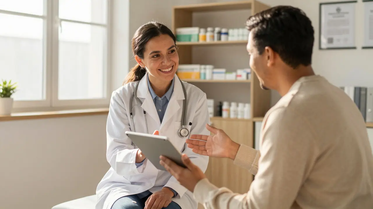 Lékař poradenství s pacientem