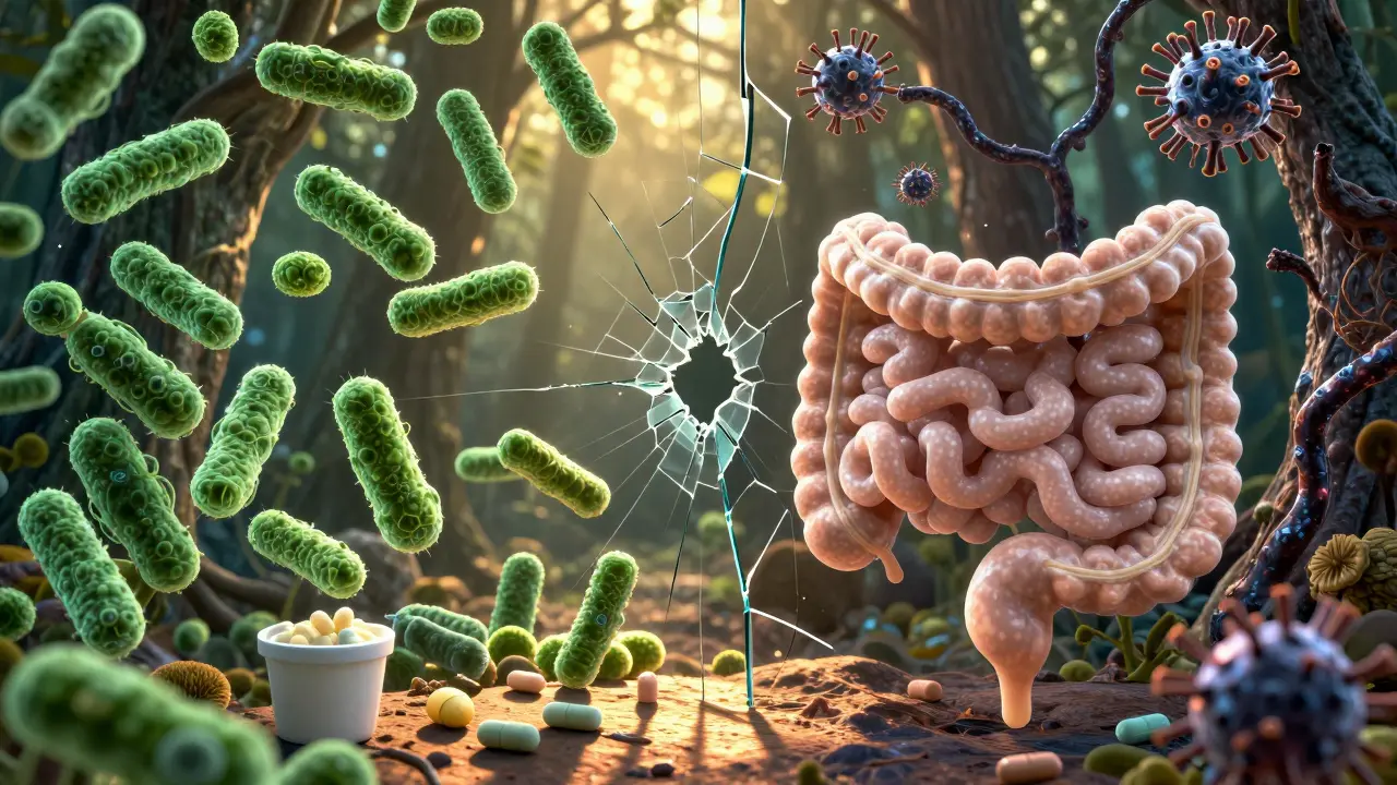 Mikrobiom střev jako ekosystém s vyváženými a odolnými bakteriemi