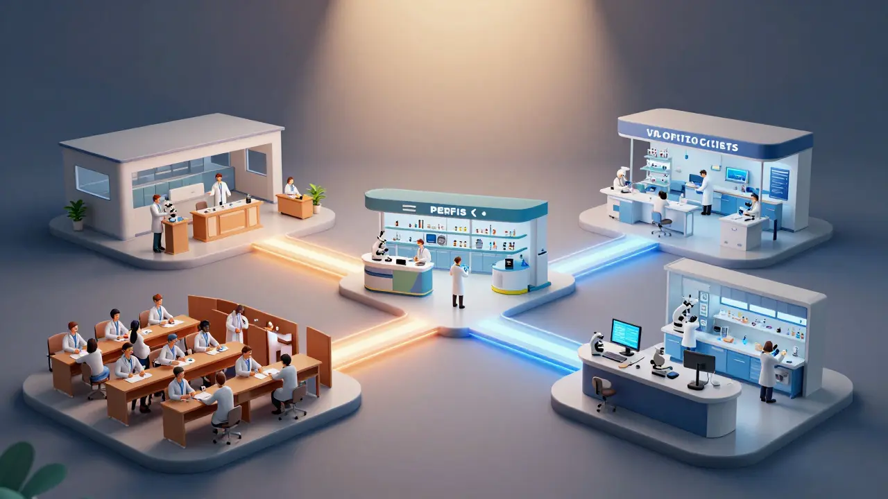 Profesionální dráha virologa na různých pracovištích