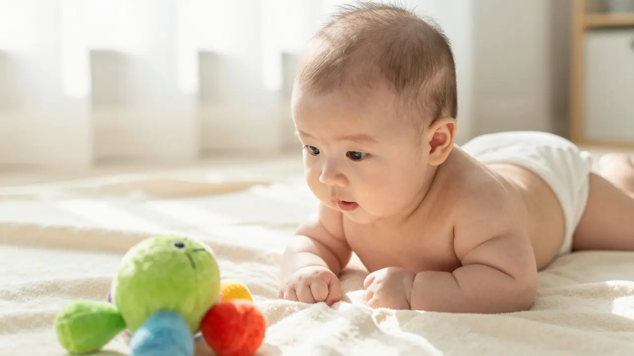 Co umí dítě ve 4 měsících? Vývoj, milníky a očkování