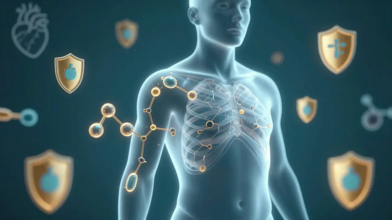 Konceptuální zobrazení imunitní ochrany a protilátek v lidském těle
