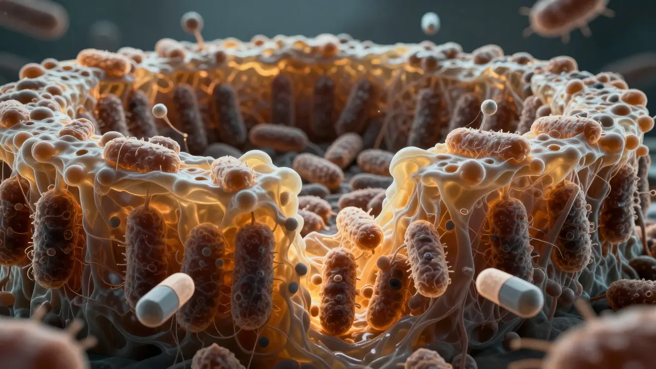 Biofilm jako pevnost chrání bakterie před útokem antibiotik