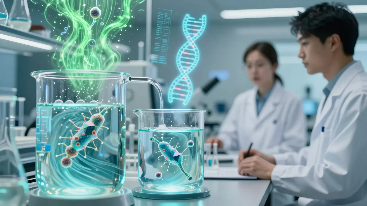 Budoucí laboratoř syntetické biologie s bioreaktory a DNA