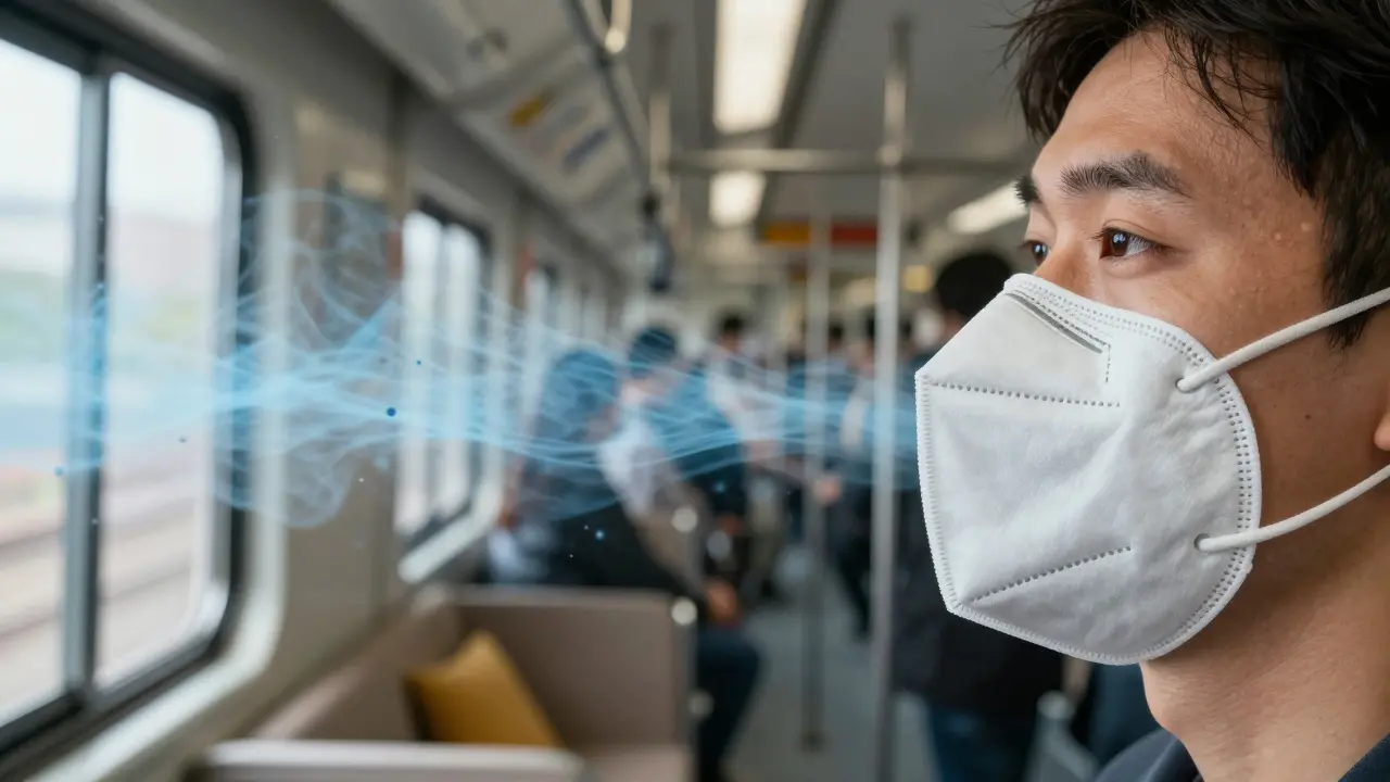 Ventilace místnosti a nošení respirátoru pro ochranu před viry